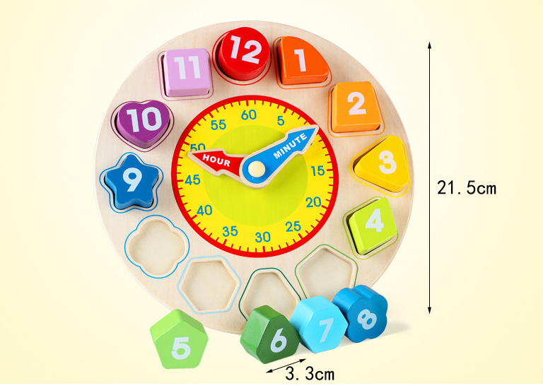 Wooden Digital Clock Beaded