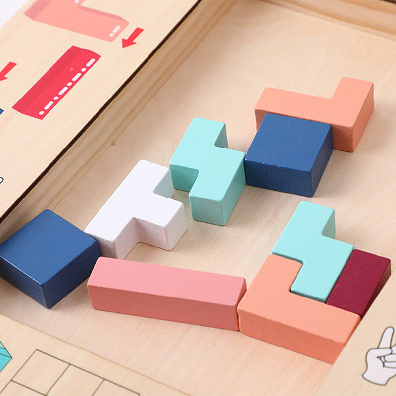 Wooden Three-dimensional Puzzle Toy