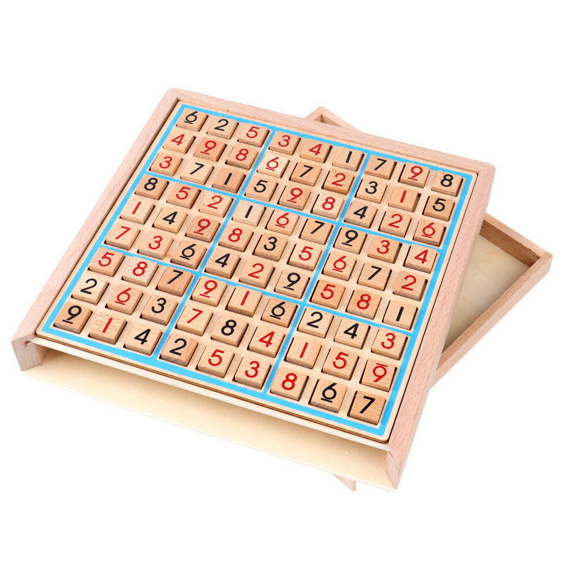 Wooden Sudoku Jiugongge Game Chess Early Education Toys