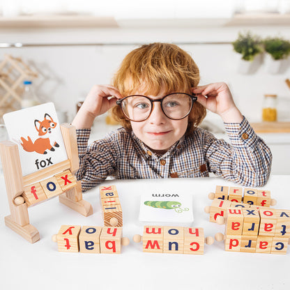 Wooden Words Memory Frame Early Education Fun Children&